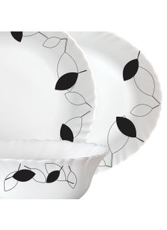 LARAH BY BOROSIL Larah by Borosil Shadow Fluted Series Opalware Dinner Set | 21 Pieces for Family of 6 | Microwave & Dishwasher Safe | Bone-Ash Free | Crockery Set for Dining & Gifting | Plates & Bowls | White  - Image 3