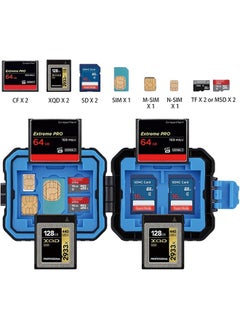 PULUZ 11 Slots Memory Card Case, PULUZ Water-Resistant Anti-Shock Memory Card Wallet Storage Holder for 3SIM + 2XQD + 2CF + 2TF + 2SD Card Protector Case Cover  - Image 4
