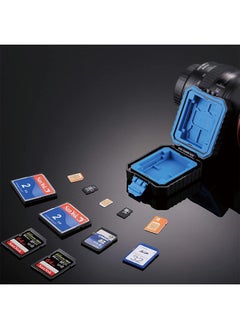 PULUZ 11 Slots Memory Card Case, PULUZ Water-Resistant Anti-Shock Memory Card Wallet Storage Holder for 3SIM + 2XQD + 2CF + 2TF + 2SD Card Protector Case Cover  - Image 5