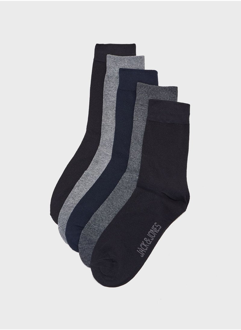 JACK & JONES - 5 Pack Classic Crew Socks - Image 1