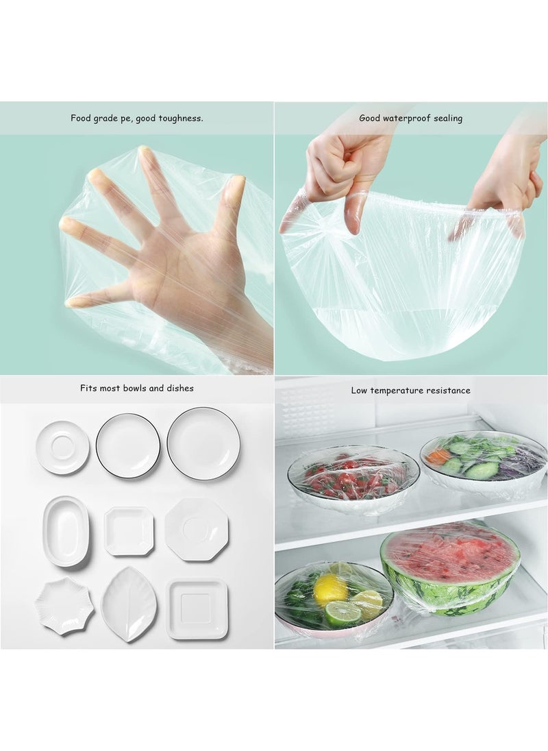 PURCHASE PLUSE PURCHASE PLUSE Freshkeeping Bags Food Storage Bags Pack of 100 Elastic Food Storage Bags Sealing Bags Food Cover Reusable Covers Waterproof Shower Cap Food Cover  - Image 2