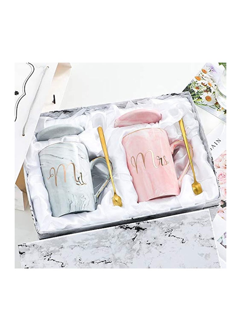 dreamons link - Dreamons Link Mr And Mrs Coffee Mug Set and With 1 Set of Spoons. - Image 1