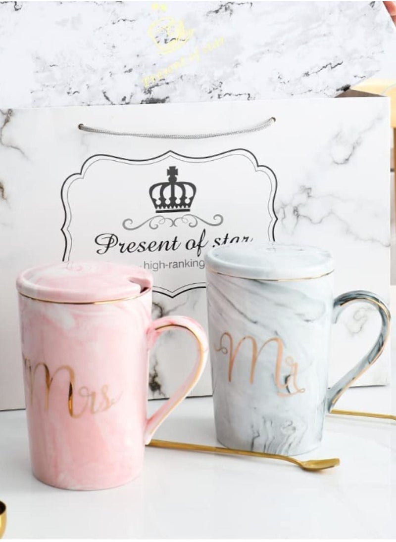 dreamons link - Dreamons Link Mr And Mrs Coffee Mug Set and With 1 Set of Spoons. - Image 1