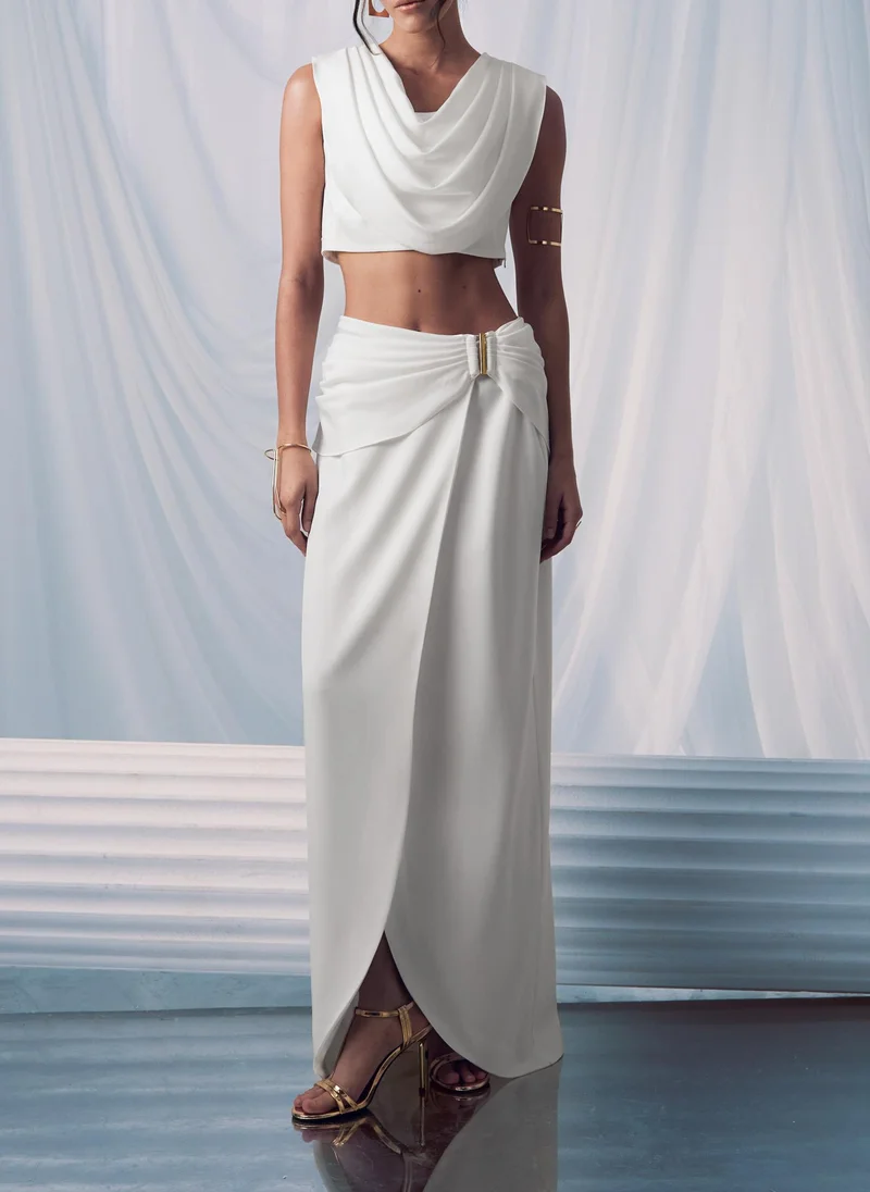 Lichi  Maxi maxi skirt with voluminous drapery for Women | Best Price UAE