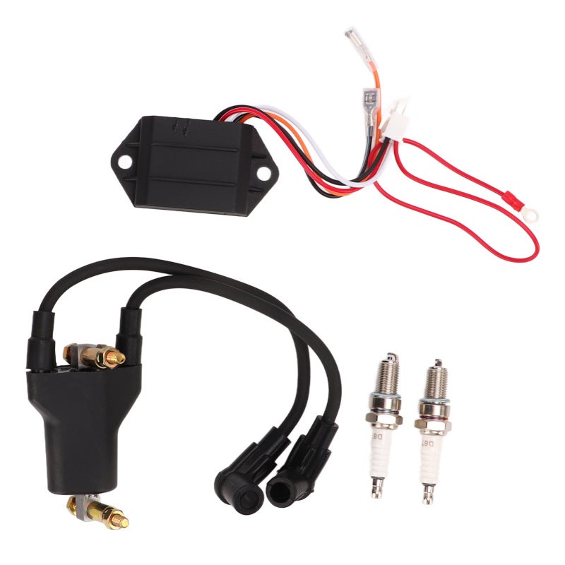 Golf Cart Ignition Coil Set: 1991-2002 EZGO 4 Cycle Gas Heavy Duty Durable ABS And Metal - Complete Kit CDI Ignitor And Coil For Golf Cart Repair - Image 1