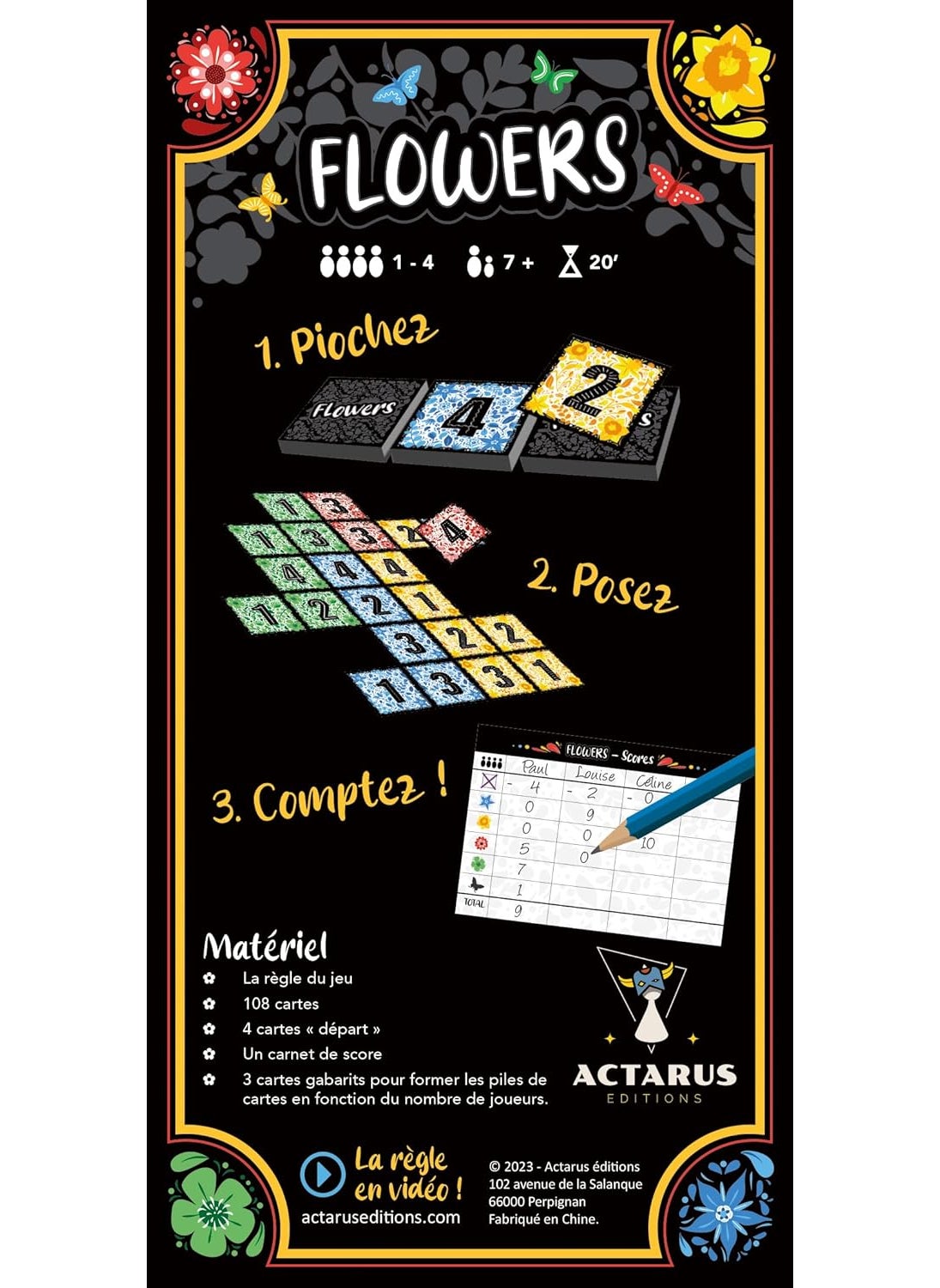Asmodee Actarus Flowers Card Game  FastPaced ColorMatching Strategy Game Easy to Learn Fun Family Game for Kids  Adults Ages 7 14 Players 20 Minute Playtime Made  - Image 4