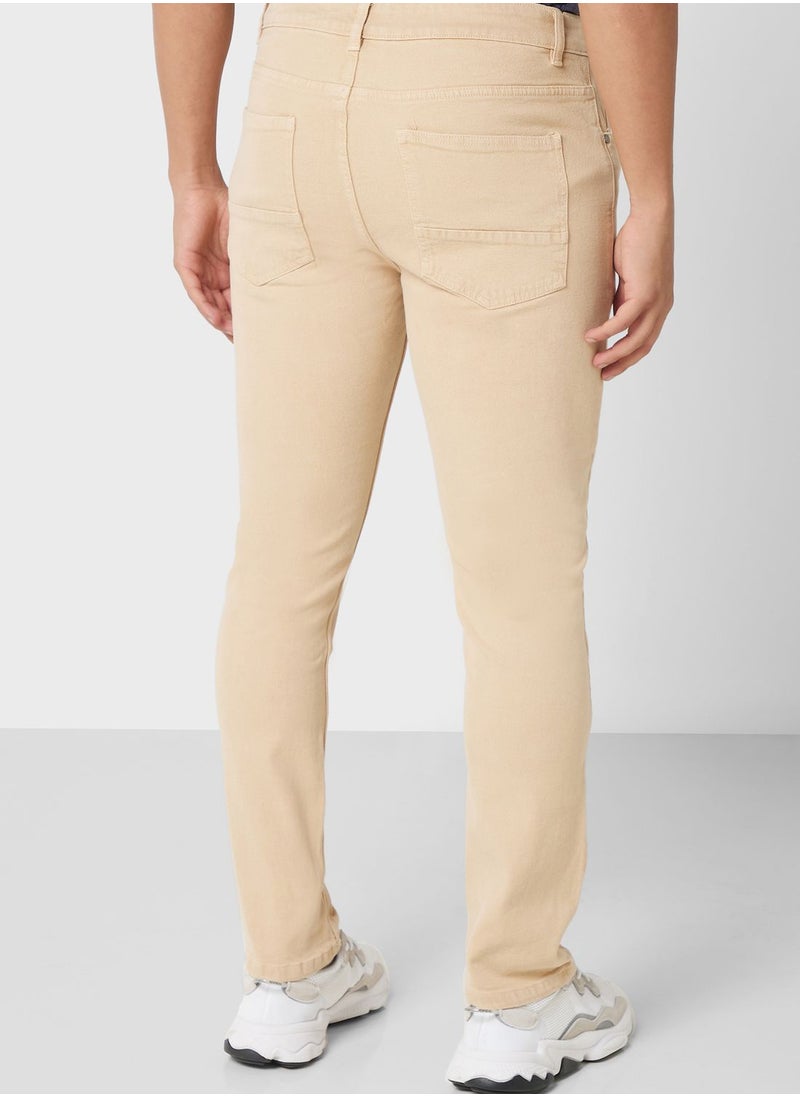 Seventy Five - Slim Fit Overdyed Jeans - Image 1