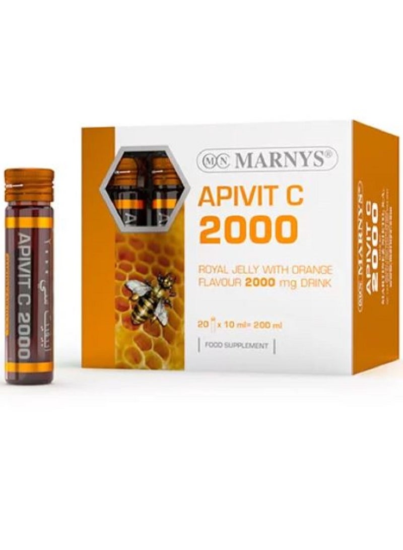 marnys apivit c  2000  royal jelly with orange flavour 2000 mg drink - Image 1