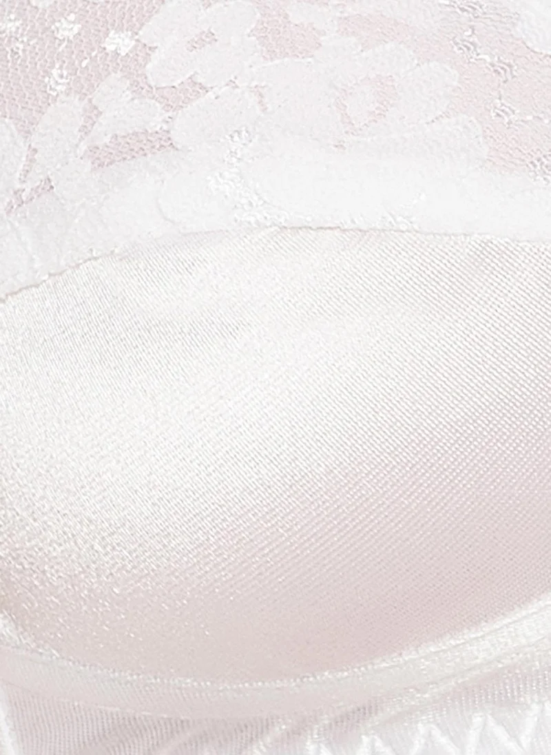 Clovia White Clovia Non-Padded Non-Wired Plus Size Bra in White With Matching PN1675R18 for Women | Best Price UAE