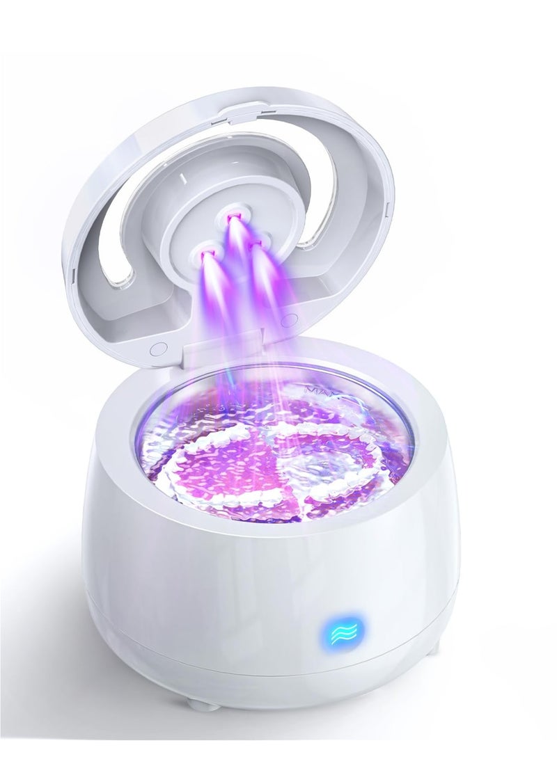 Zikra Ultrasonic UV Cleaner, Ultrasonic Retainer Cleaner Machine, for Dentures, Retainer, Aligner, Mouth Guard, Toothbrush Head, Jewelry, Portable Professional Ultrasonic Cleaner Machine for all Dental - Image 1