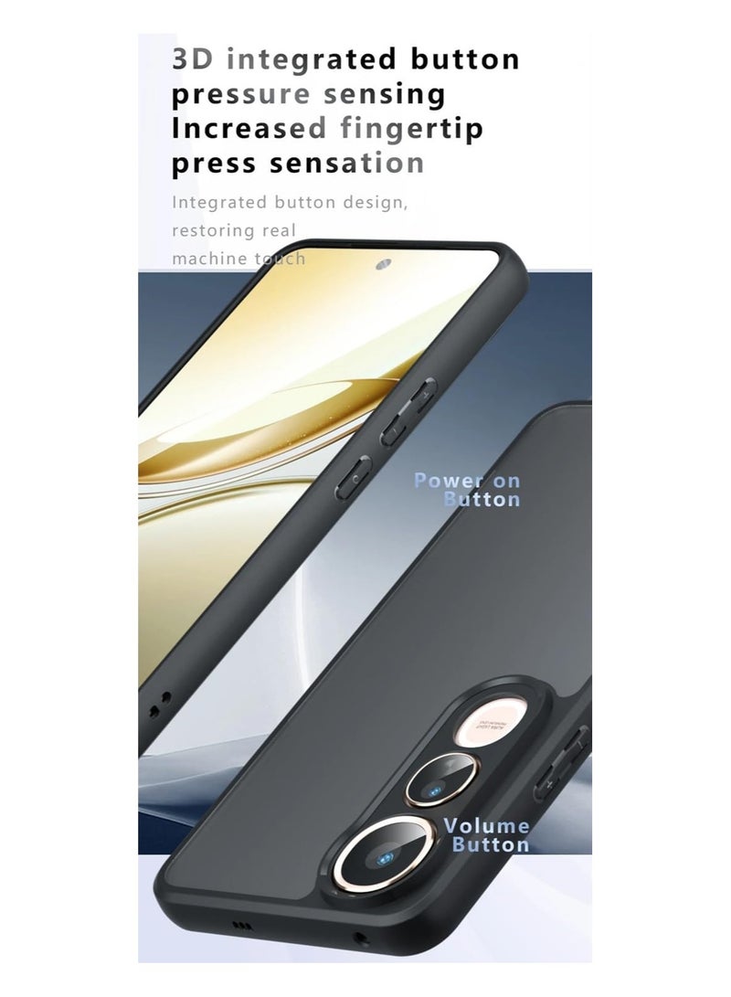 Case Compatible VIVO V50 Lite 5G Case, Ultra-thin Ultra-light Flexible Silicone Frame + Transparent Acrylic Back Shell  - Image 4