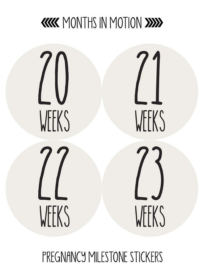 Months In Motion Pregnancy Growth Stickers | Week to Week Pregnant Expecting Photo Prop | Maternity Keepsake | Baby Bump | Weekly Stickers Photo (Set of 36) - Image 4