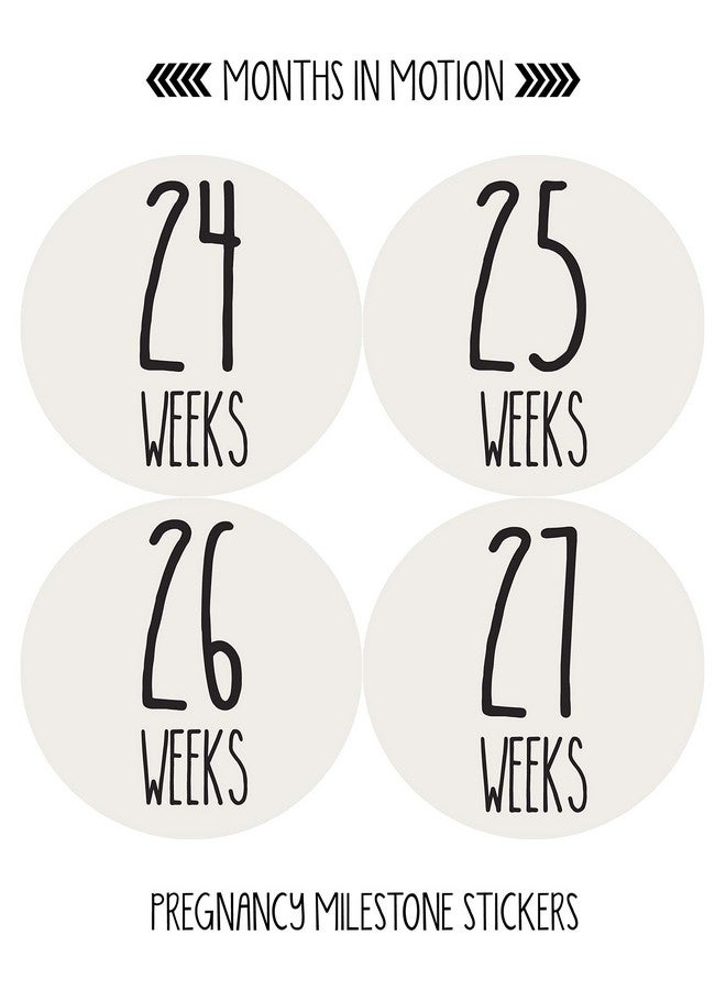 Months In Motion Pregnancy Growth Stickers | Week to Week Pregnant Expecting Photo Prop | Maternity Keepsake | Baby Bump | Weekly Stickers Photo (Set of 36) - Image 5