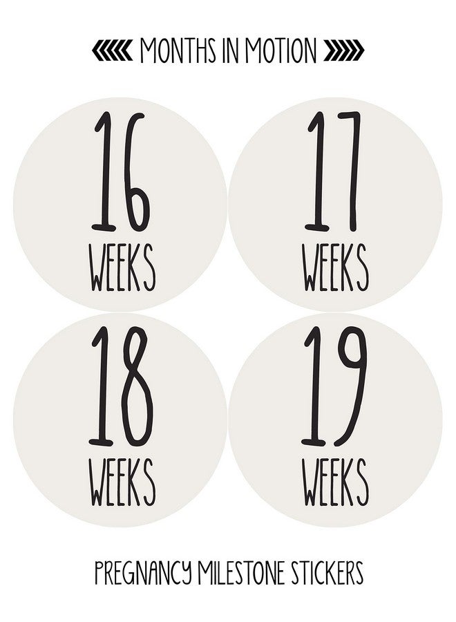 Months In Motion Pregnancy Growth Stickers | Week to Week Pregnant Expecting Photo Prop | Maternity Keepsake | Baby Bump | Weekly Stickers Photo (Set of 36) - Image 3