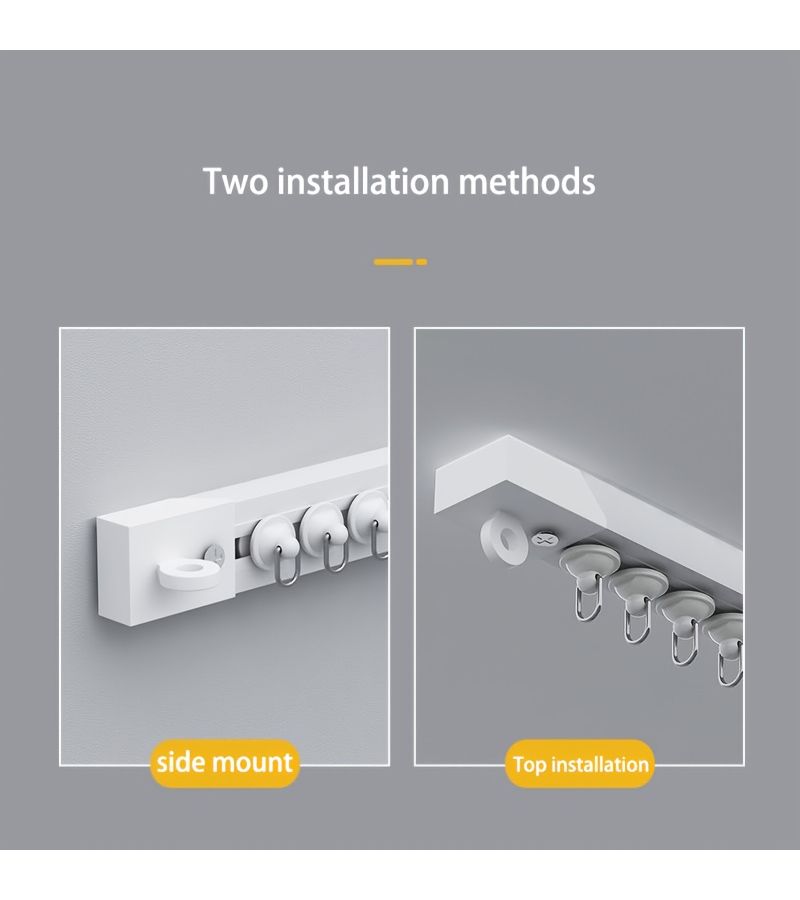 Versatile U Shaped and L Shaped Track 100cm Extendable for Windows RVs Dorms - Image 2