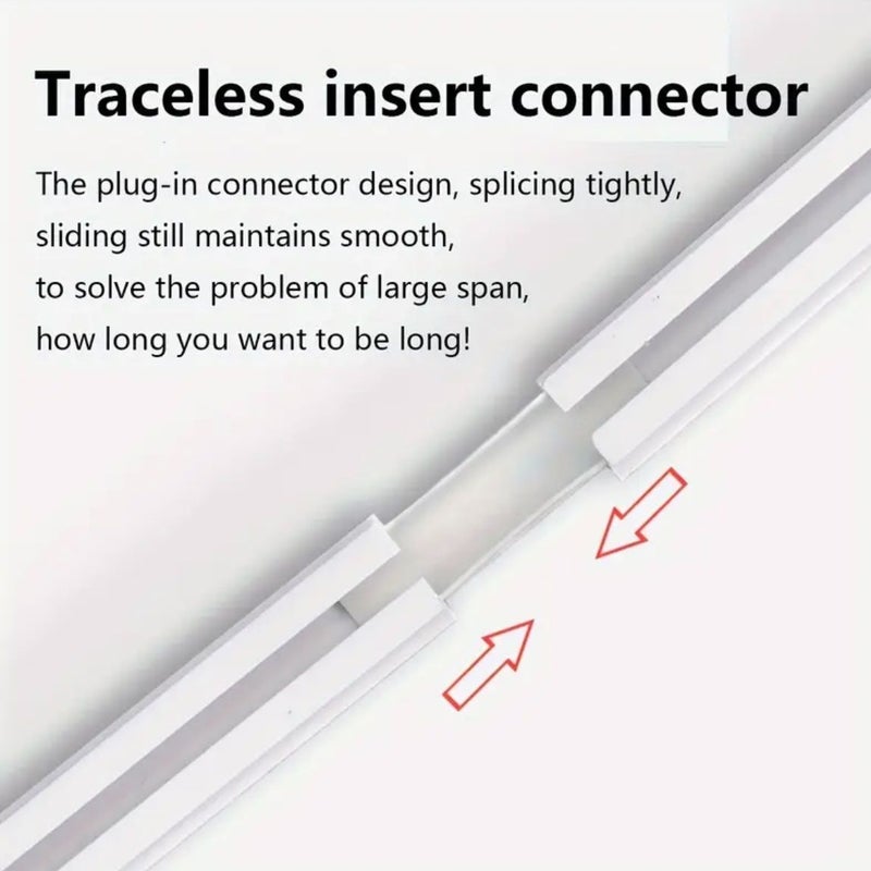 Versatile U Shaped and L Shaped Track 100cm Extendable for Windows RVs Dorms - Image 4