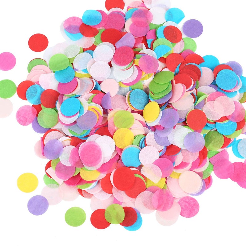 BATTIFE 71oz Colorful Tissue Paper Confetti 1inch Large Bag Round Confetti for Wedding Birthday Party Celebrations Multicolor 25000 Pieces