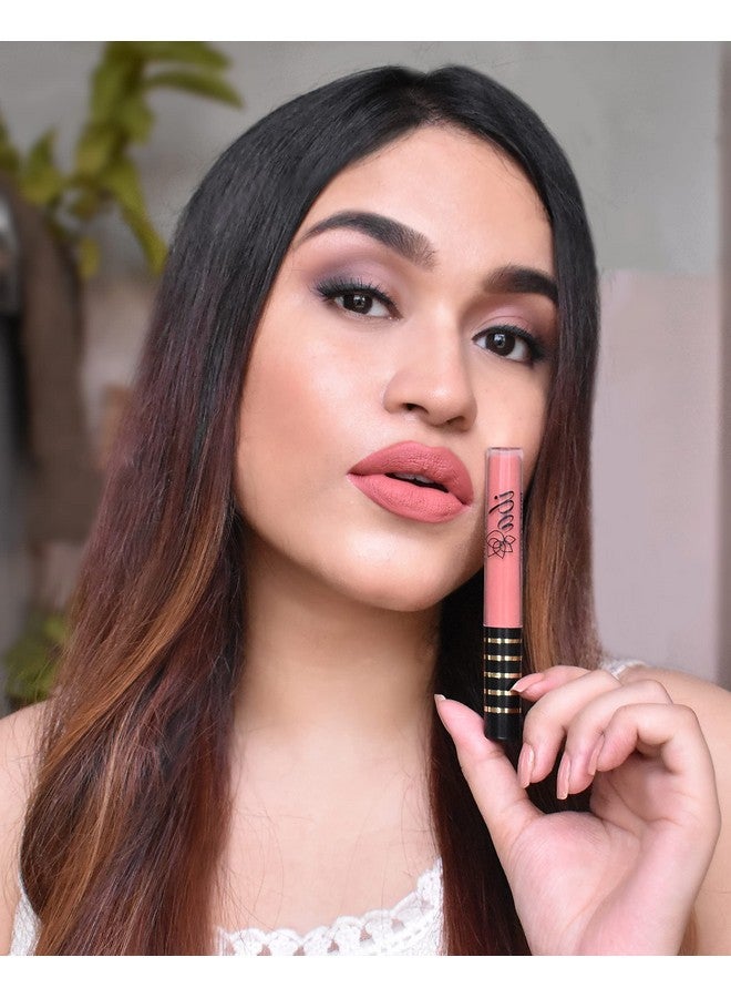 أحمر شفاه سائل مطفي ماكس - الخوخ المنعش | غني بفيتامين إي وزيت اللوز | مقاوم للتحول ويدوم طويلاً | مقاوم للماء والتلطخ | لمسة نهائية مخملية غير لامعة وصبغية للغاية | خفيف الوزن ومريح | غير لزج ولا يسبب الجفاف | مكياج الشفاه | 2.6 مل