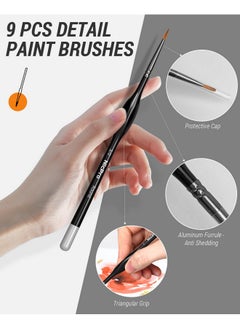 Miniature Paint Brushes Dry Brush - 12Pcs Model Paint Brush Set For Acrylic Watercolor, Micro Detail Paint Brushes & Dry Brush Set For Warhammer 40K, Miniature Model, Citadel,Paint By Number - pzsku/Z827058BE437ABEFFE31BZ/45/_/1732780878/aeb0cf75-1d6d-426d-b521-e971c5595f52