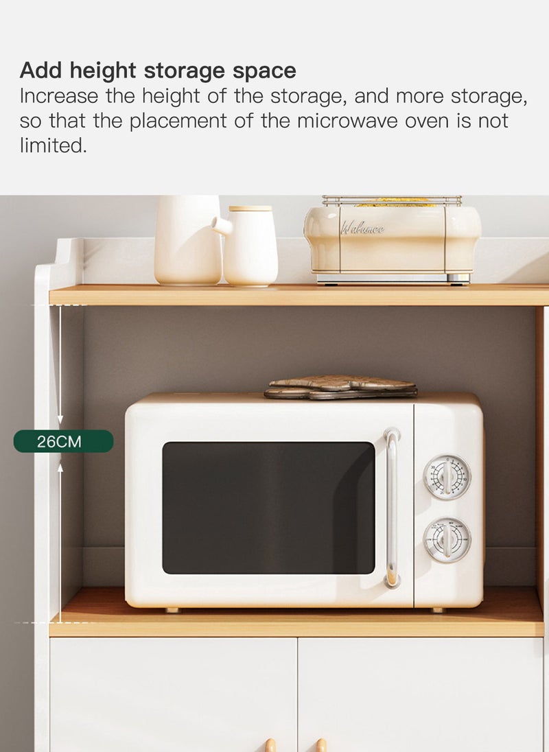 Multifunctional Household Modern Minimalist Sideboard,Kitchen Rack Function Microwave Stand, with Storage Cabinet, Kitchen Cabinet for Spices, Pots, and tableware