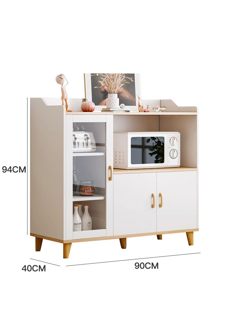 Multifunctional Household Modern Minimalist Sideboard,Kitchen Rack Function Microwave Stand, with Storage Cabinet, Kitchen Cabinet for Spices, Pots, and tableware