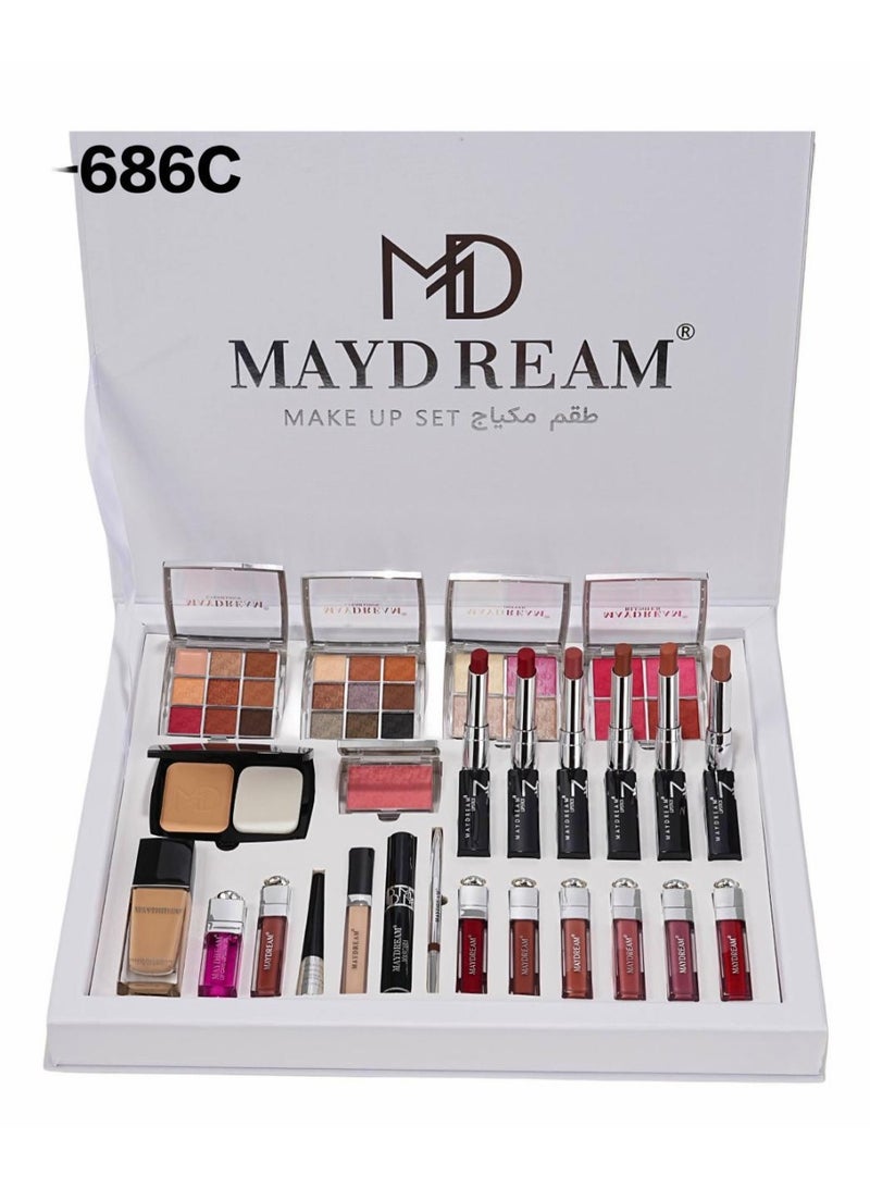 MAYDREAM luxury 24-piece makeup kit for a stunning and complete look (white) - Image 1