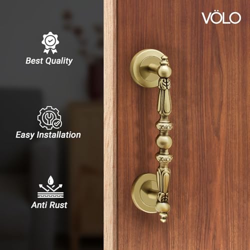 VOLO Main Door Handle/Door Handles for Main Door/Glass Door Handle/Pull Handles, for Home/Office/Hotels (Antique Brass)(Rajwadi Handle) (8" (200 mm), 2) - Image 5