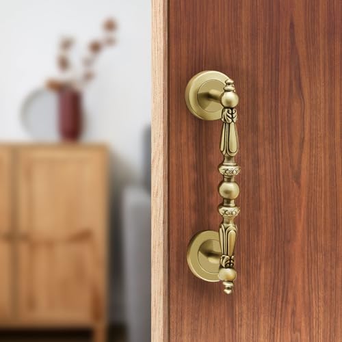 VOLO Main Door Handle/Door Handles for Main Door/Glass Door Handle/Pull Handles, for Home/Office/Hotels (Antique Brass)(Rajwadi Handle) (8" (200 mm), 2) - Image 4