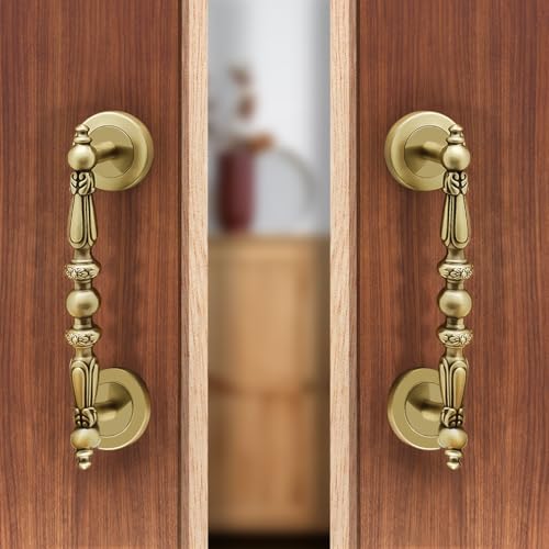 VOLO Main Door Handle/Door Handles for Main Door/Glass Door Handle/Pull Handles, for Home/Office/Hotels (Antique Brass)(Rajwadi Handle) (8" (200 mm), 2) - Image 1