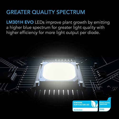 AC Infinity IONFRAME EVO4, Samsung LM301H EVO Bar LED Grow Light 3x3, 896 Diodes, with Schedule Controller, 300W Full-Spectrum Commercial Plant Lights for Indoor Growing in Grow Rooms & Greenhouses - Image 3