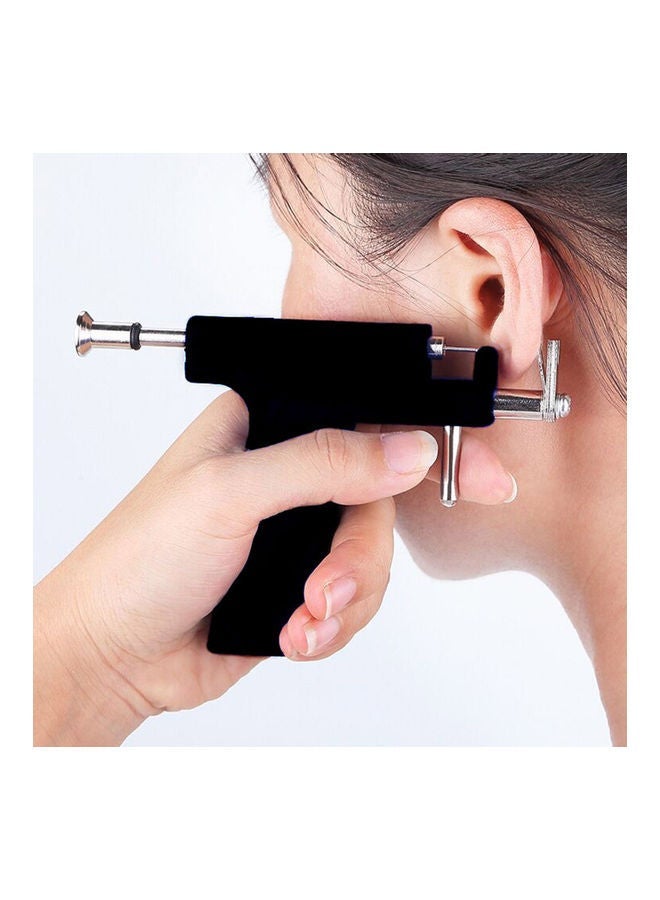 Ear Piercing Gun Set Safety Ear Nose Navel Body Piercing Gun Kit Set With 98pcs Earring Studs Black - Image 2