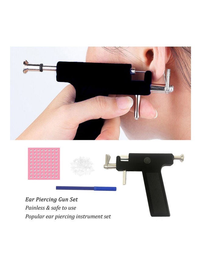 Ear Piercing Gun Set Safety Ear Nose Navel Body Piercing Gun Kit Set With 98pcs Earring Studs Black - Image 5