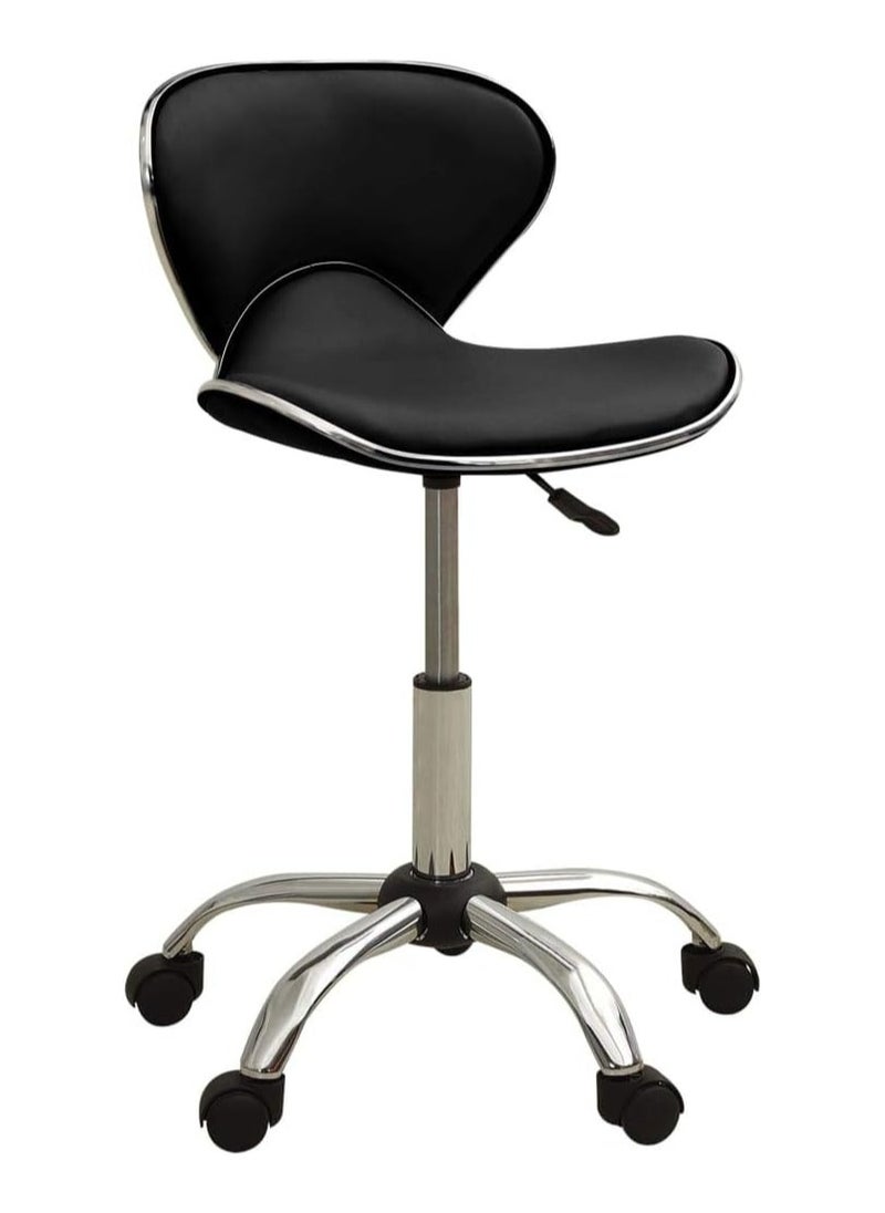 DubaiGallery Modern Kitchen Barstool Bar Chairs Round Velvet Seat with Backrest and Metal Legs, Breakfast Dining Stool for Kitchen Counter Comfy Bar Stool 1 Piece  - Image 1