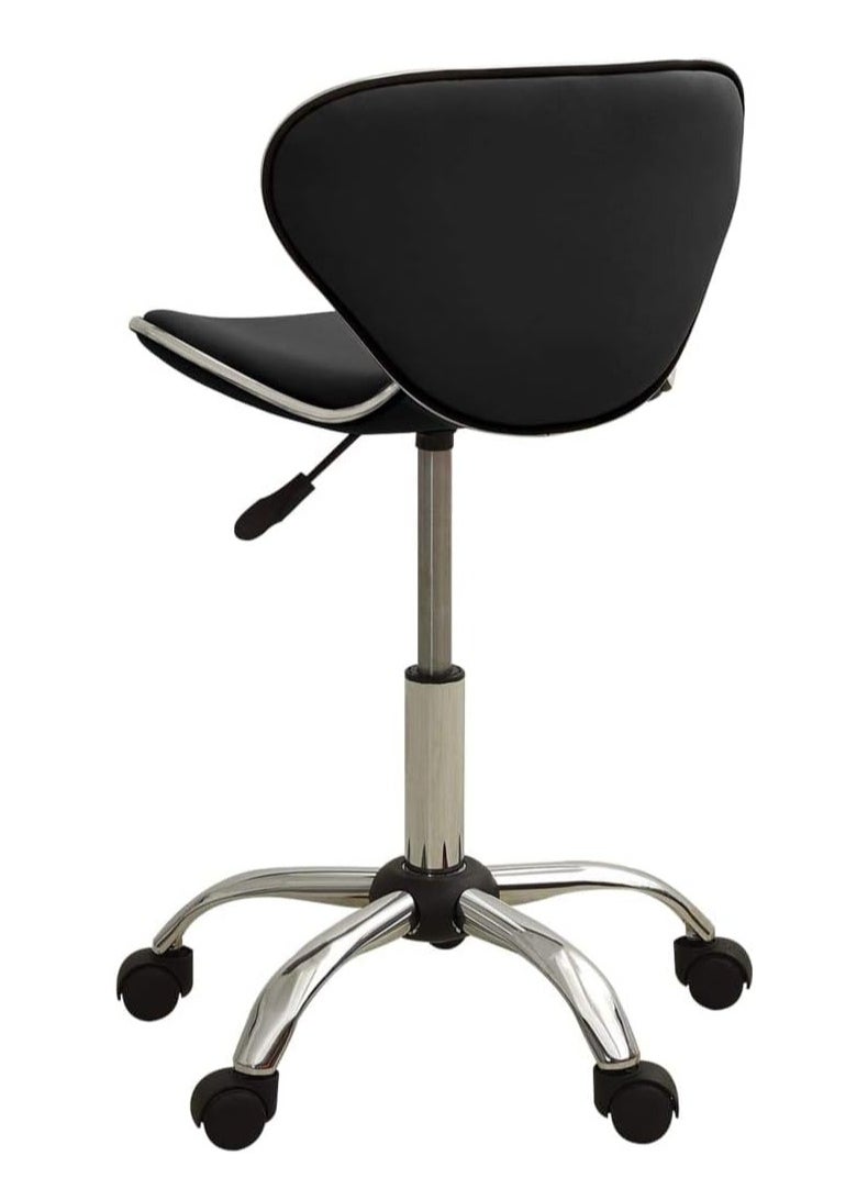 DubaiGallery Modern Kitchen Barstool Bar Chairs Round Velvet Seat with Backrest and Metal Legs, Breakfast Dining Stool for Kitchen Counter Comfy Bar Stool 1 Piece  - Image 4