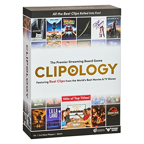 MOOSE Clipology Game The Premier Streaming Board Game Featuring Real Clips From The Worlds Best Movies TV Shows Movie Trivia Game - Image 1