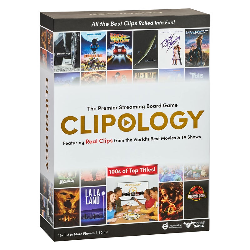 MOOSE Clipology Game The Premier Streaming Board Game Featuring Real Clips From The Worlds Best Movies TV Shows Movie Trivia Game - Image 2