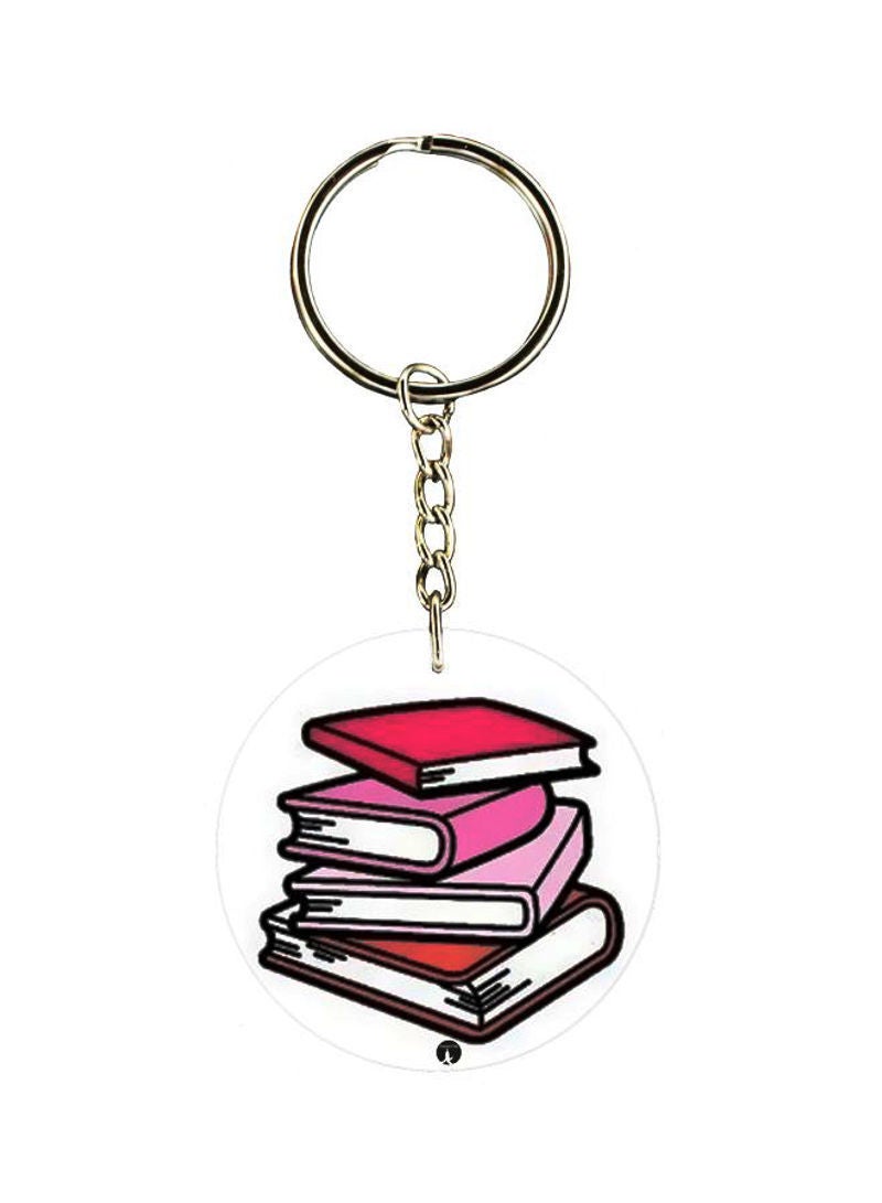 Books Printed Keychain