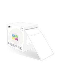 PARLAIM 3 X 2 Inch Rectangle Adhesive Color Coding Stickers,Square Colorful Inventory Stickers -250 Per Dispenser Box (White)  - Image 1