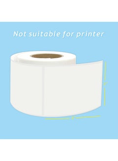 PARLAIM 3 X 2 Inch Rectangle Adhesive Color Coding Stickers,Square Colorful Inventory Stickers -250 Per Dispenser Box (White)  - Image 2