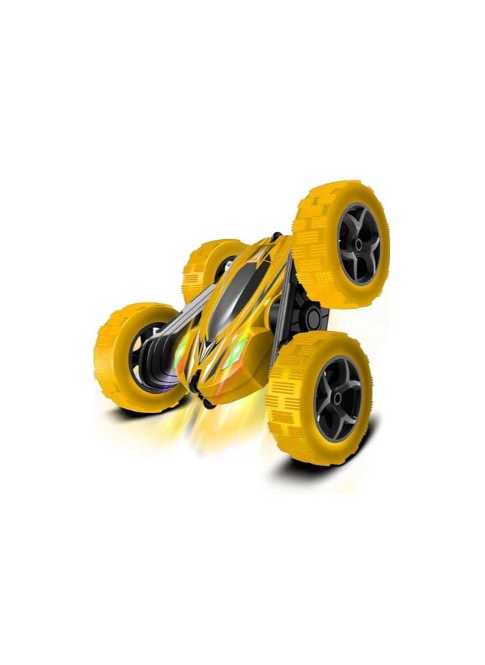 S2C S2C Remote Control Car, RC Cars Stunt Car Toy, 4WD 2.4Ghz Double Sided 360° Rotating RC Car with Headlights, Kids Xmas Toy Cars for Boys/Girls (MUSTARD YELLOW)  - Image 1
