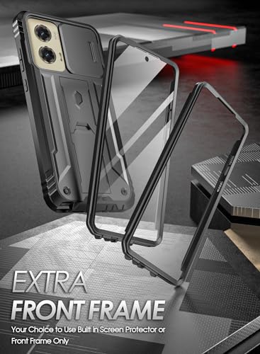 Poetic Revolution Case for Motorola Moto G Stylus 5G 2024,[Slide Camera Cover],[20FT Mil-Grade Drop Tested], Full-Body Grade Rugged Shockproof Cover with Kickstand and Built-in-Screen Protector, Black - Image 5