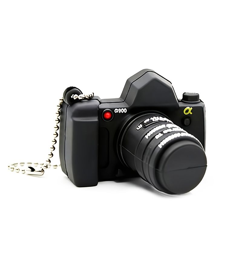 Black Camera Model Pen Drive 4GB USB 2.0 Flash Memory Stick For Photography Gift With Chain - Image 1