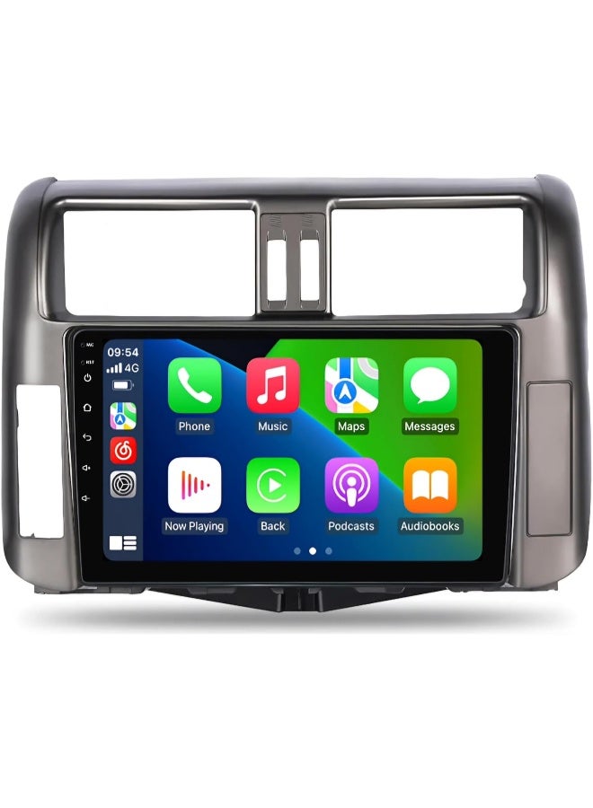 Vierex Android Car Stereo Screen For Toyota Prado 2010 2011 2012 2013 With Apple Carplay Android Auto Wireless WiFi DSP MIC AHD Camera Included 4G WiFi Fast Interface (4+32GB 360D Cameras) - Image 1