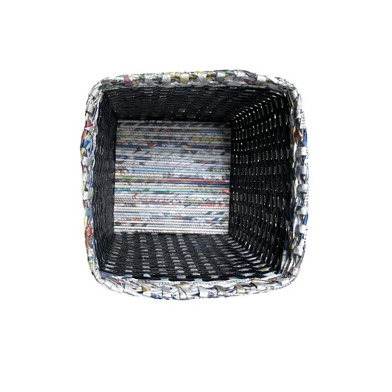 Sonas Creation Paperus, Standard Size 11 Inch TALL & 10 Ltrs, Waste Basket, Dustbin Trashcan, Paper Bin, Eco-friendly, Sustainable, Handmade, of Paper Ropes (Large, Black) - Image 4