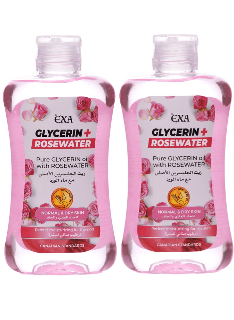 EXA Two Pieces of Pure Glycerin Oil with Rosewater 200 ml - Image 1