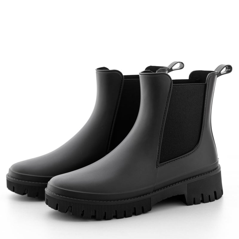 Fubotao Womenâ€™s Short Rain Boots Waterproof Chelsea Rain Boots For Ladies - Image 1