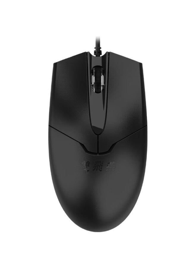 A4TECH Op-550Su Wired Mouse, Quiet, For Laptop And Desktop Computers, Office And Home Use, Portable Mouse, Usb Interface, Black - Image 2