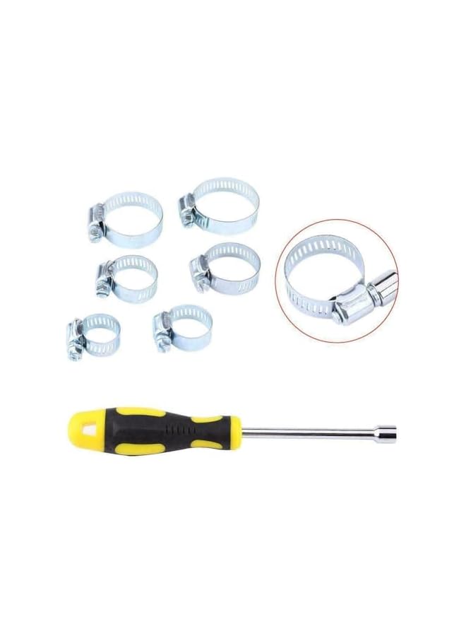 promass Hose Clamps with Hex Driver, 51pcs Adjustable Range 13-44mm (0.51-1.73in), Steel Pipe Clamps Set for Plumbing, Automotive and Mechanical Application - Image 5