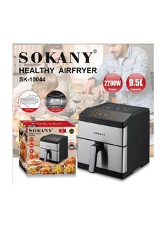 sokany Sokany Air Fryer, 9.5L, 2200W, Black and Silver - SK-10044  - Image 1