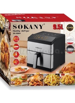 sokany Sokany Air Fryer, 9.5L, 2200W, Black and Silver - SK-10044  - Image 2